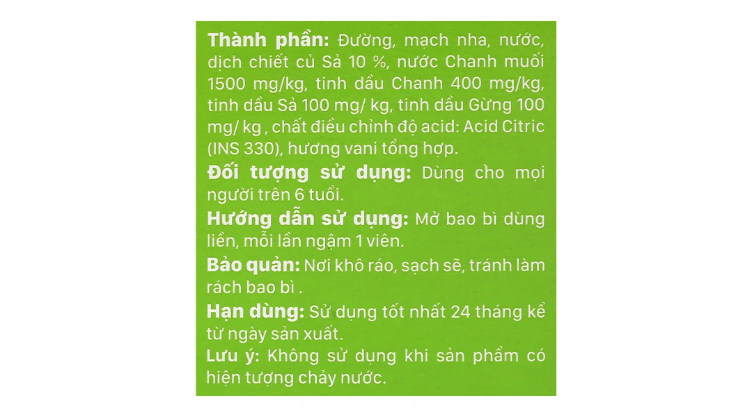 Kẹo Ngậm Chanh Sả Genat hộp 100 viên - 5