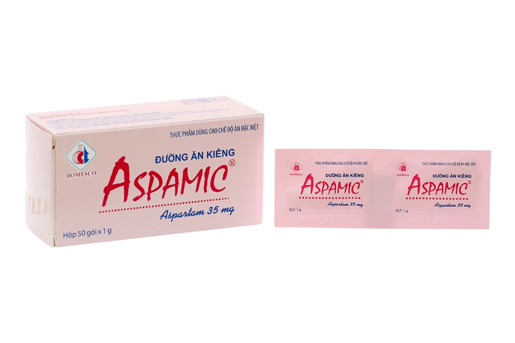 Đường Aspamic dành cho người ăn kiêng hộp 50 gói x 1g - 