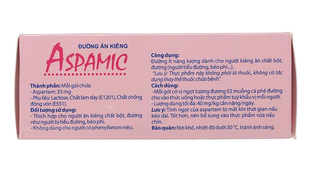 Đường Aspamic dành cho người ăn kiêng hộp 50 gói x 1g - 2