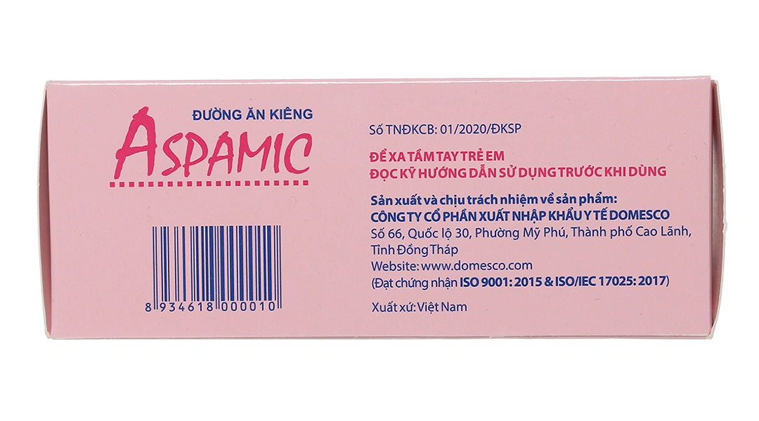 Đường Aspamic dành cho người ăn kiêng hộp 50 gói x 1g - 3