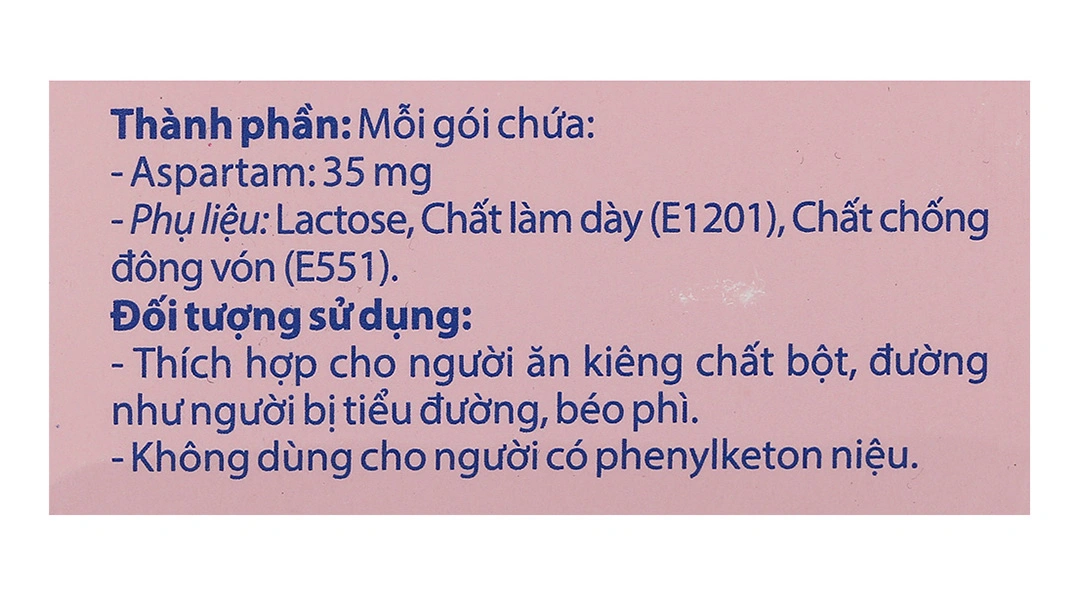 Đường Aspamic dành cho người ăn kiêng hộp 50 gói x 1g - 4