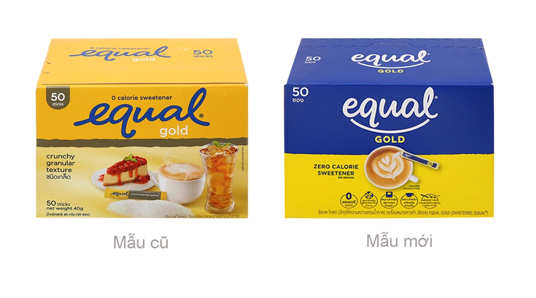 Đường Ăn Kiêng Equal Gold Hộp 50 Gói - 