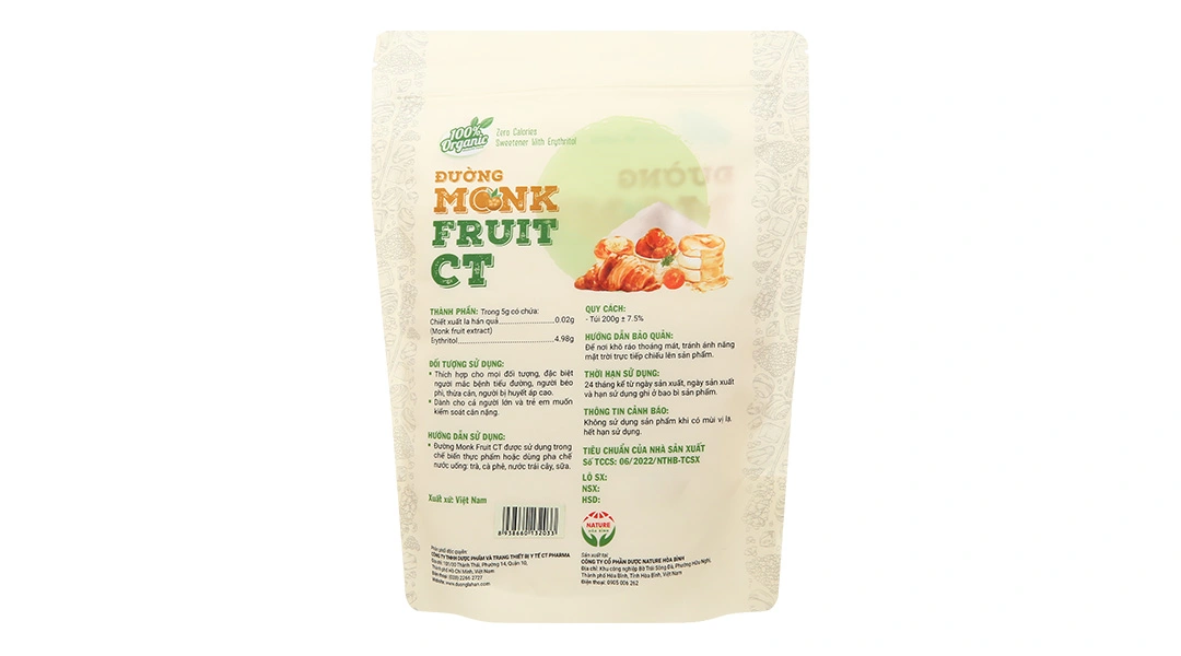 Đường Monk Fruit Ct Hộp 20 Gói x 5G - 8
