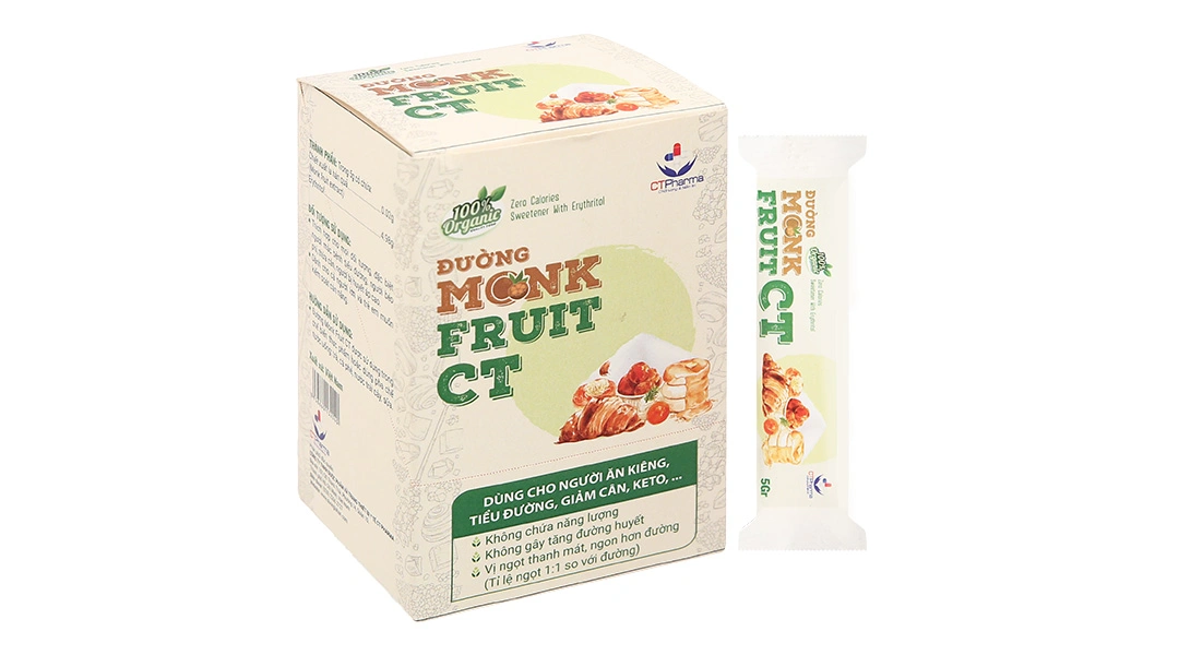 Đường Monk Fruit Ct Hộp 20 Gói x 5G - 