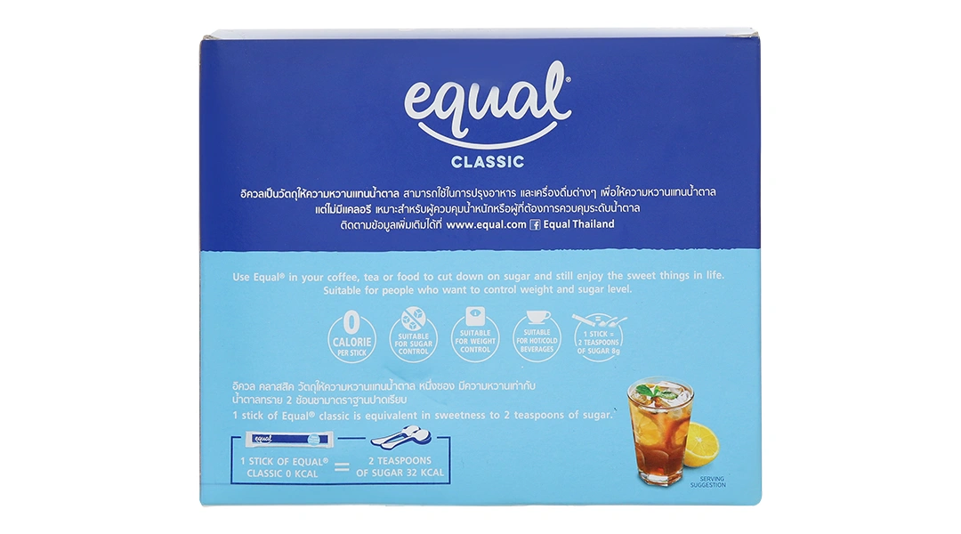 Đường Ăn Kiêng Equal Classic Zero Calorie Sweetener hộp 100 gói x 1g - 2