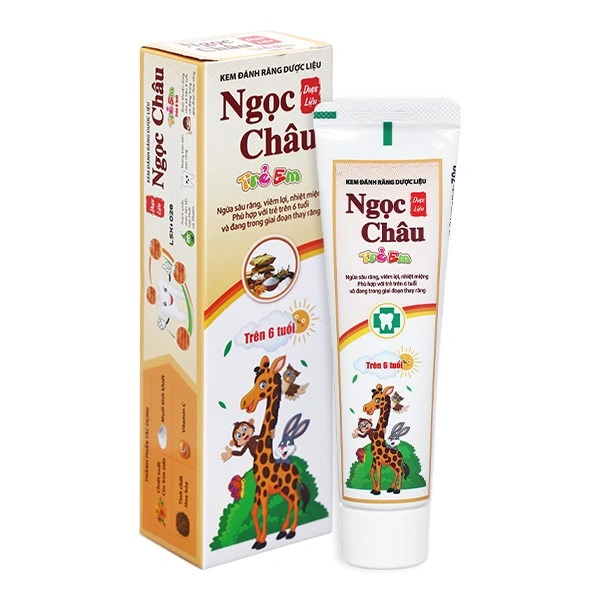 Kem đánh răng dược liệu Ngọc Châu trẻ em ngừa sâu răng