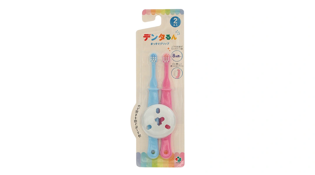 Bàn chải đánh răng Okamura Always 0390 cho bé từ 6 tháng - 3 tuổi (vỉ 2 cây) - 
