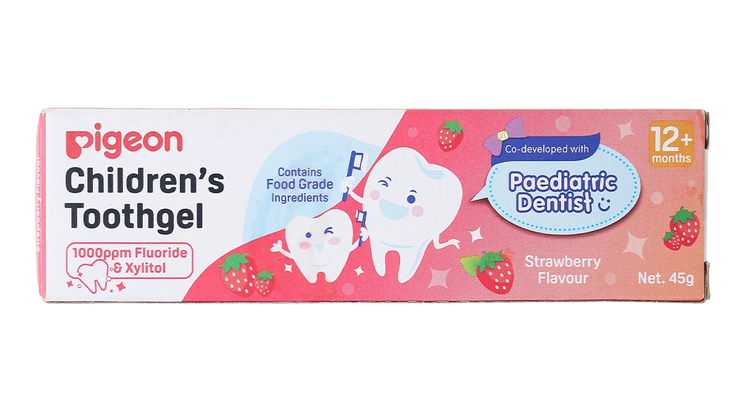 Kem đánh răng Pigeon hương dâu làm sạch răng miệng, ngừa sâu răng cho bé tuýp 45g - 2
