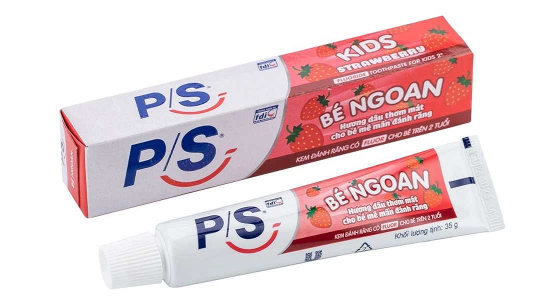 Kem đánh răng P/S Bé ngoan hương dâu tuýp 35g - 