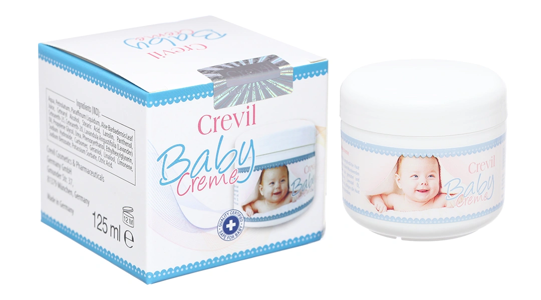 Kem Crevil Baby chống hăm tã, dưỡng ẩm cho bé hũ 150ml - 