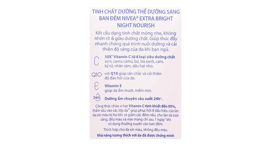 Sữa dưỡng thể Nivea Extra Bright dưỡng trắng da ban đêm tuýp 180ml - 3