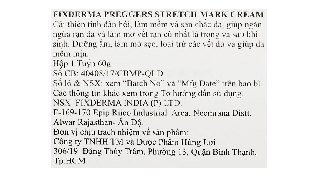 Kem Fixderma Preggers Stretch Mark giúp ngừa rạn da, dưỡng ẩm dành cho bà bầu tuýp 60g - 18