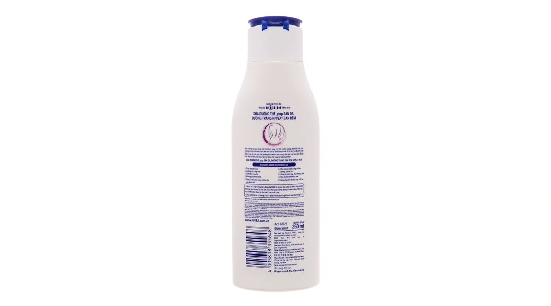 Sữa dưỡng thể Nivea Night White giúp săn da, dưỡng trắng chai 250ml - 1