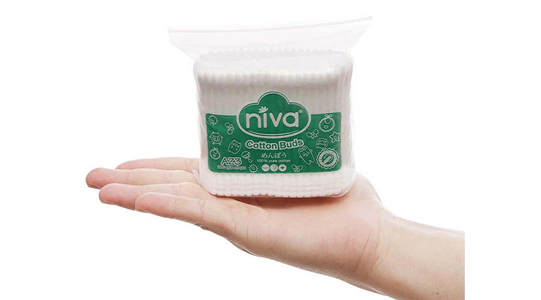 Bông ráy tai Niva đầu tròn, xoắn 200 que gói 200 cây - 3