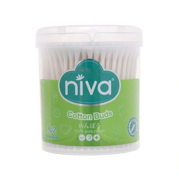 Tăm bông Niva AJ2 thân giấy đầu tròn và xoắn