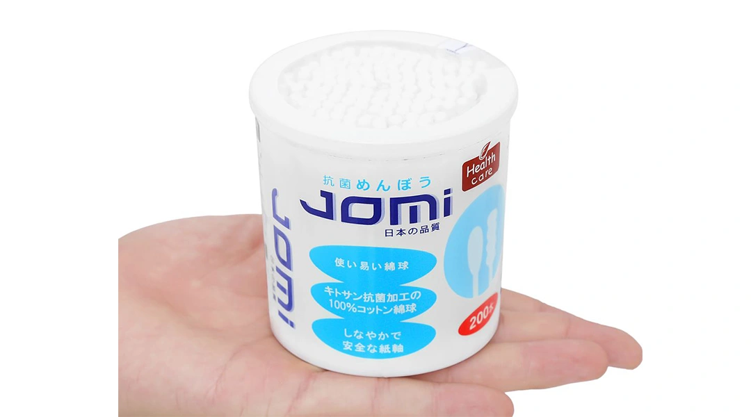 Tăm bông kháng khuẩn Jomi đầu tròn và xoắn hộp 200 cây hộp 200 cây - 3