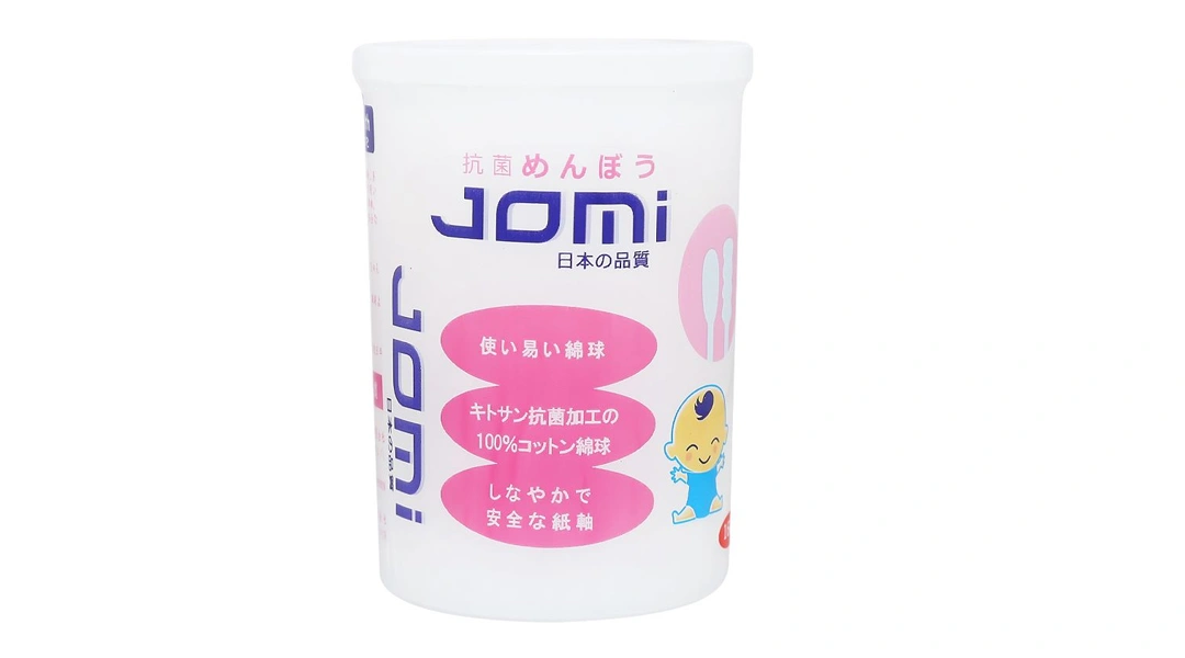 Tăm bông kháng khuẩn Jomi đầu tròn và xoắn hủ 160 que - 