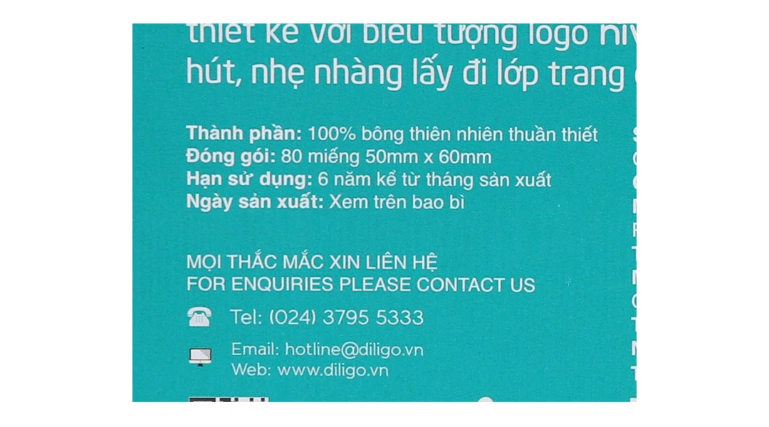 Bông tẩy trang đa dụng Niva an toàn, dịu nhẹ cho da hộp 80 miếng - 1