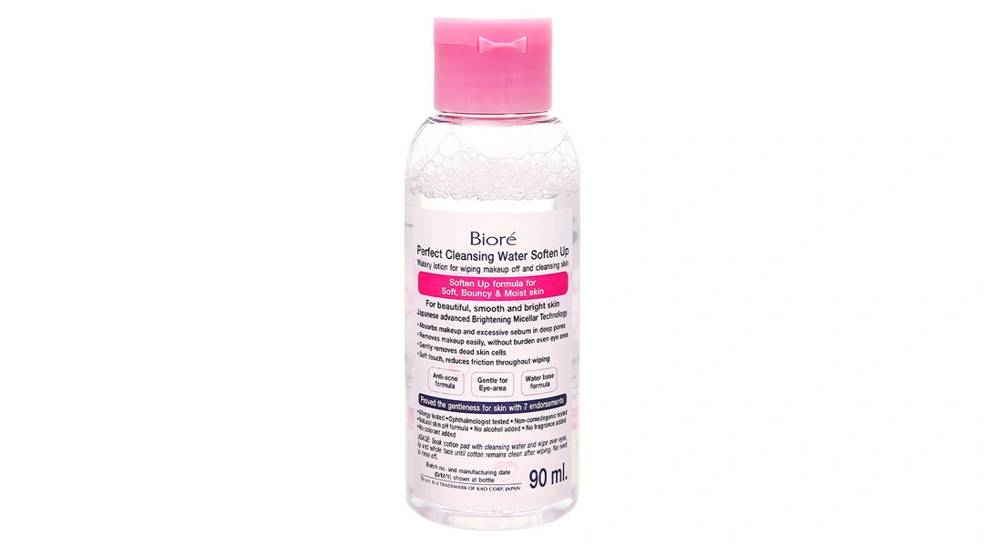 Nước tẩy trang Bioré Soften Up làm sạch cho da nhạy cảm chai 90ml - 2
