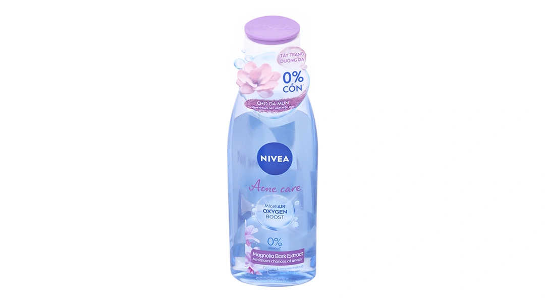 Nước tẩy trang Nivea Acne Care sạch sâu, giảm khuẩn cho da mụn chai 200ml - 