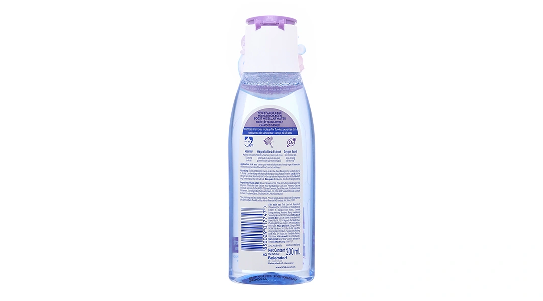 Nước tẩy trang Nivea Acne Care sạch sâu, giảm khuẩn cho da mụn chai 200ml - 1