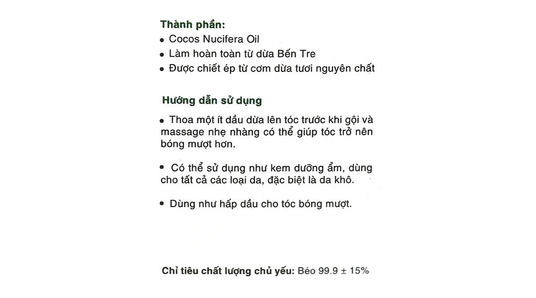 Dầu dừa tinh khiết LuckyStar giúp tóc bóng mượt, giảm gàu chai 100ml - 4