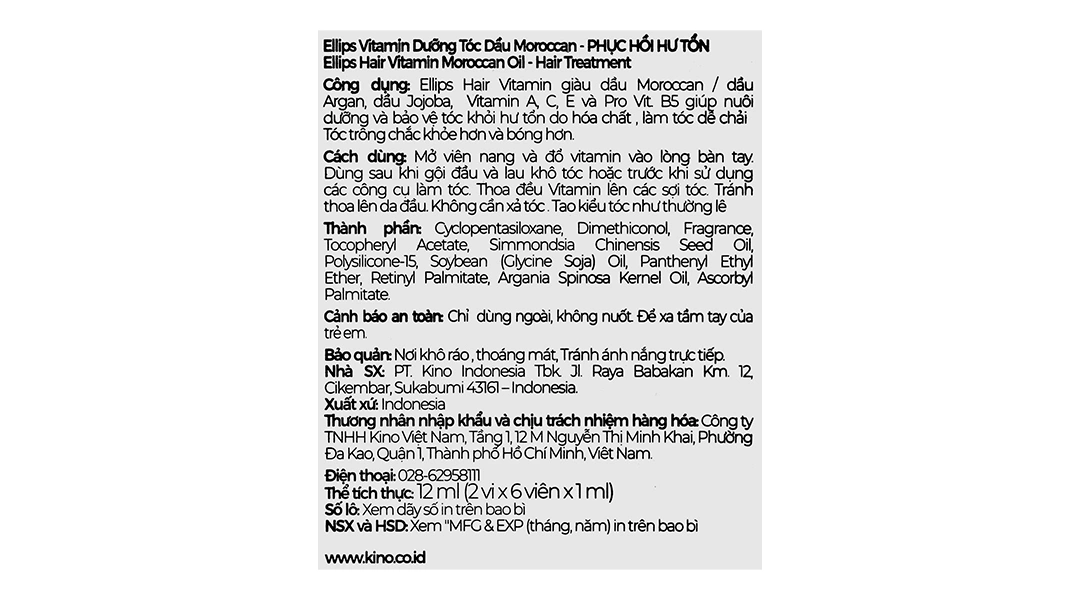 Serum dưỡng tóc Ellips Hair Vitamin dành cho tóc nhuộm hộp 12 viên - 14
