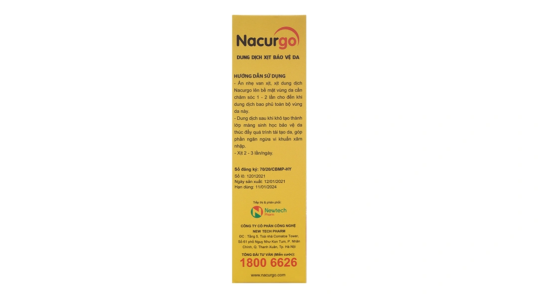 Xịt vết thương Nacurgo bảo vệ, tái tạo da, ngừa vi khuẩn (1 chai x 30ml) - 17