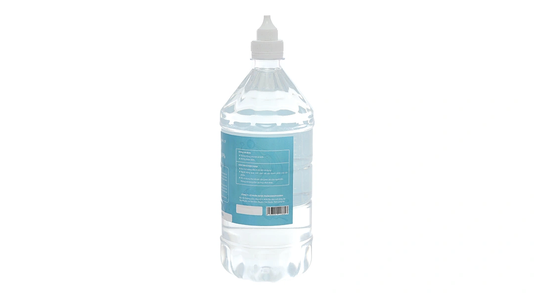Nước muối Sodium Chloride 0,9% giúp sát khuẩn, súc miệng chai 1000ml - 1
