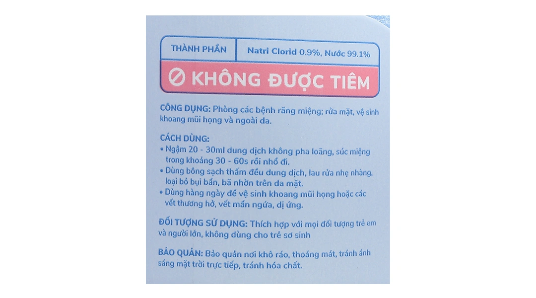Nước muối Safin sát khuẩn, súc miệng chai 500ml - 3