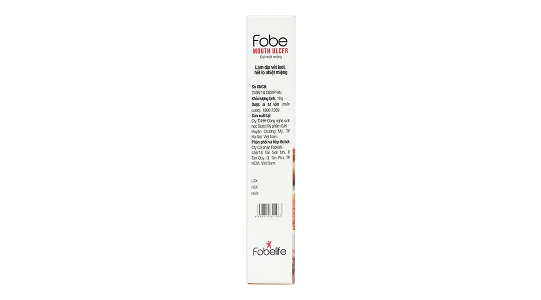 Gel Fobelife Fobe Mouth Ulcer hỗ trợ giảm nhiệt miệng (1 tuýp x 10g) - 2
