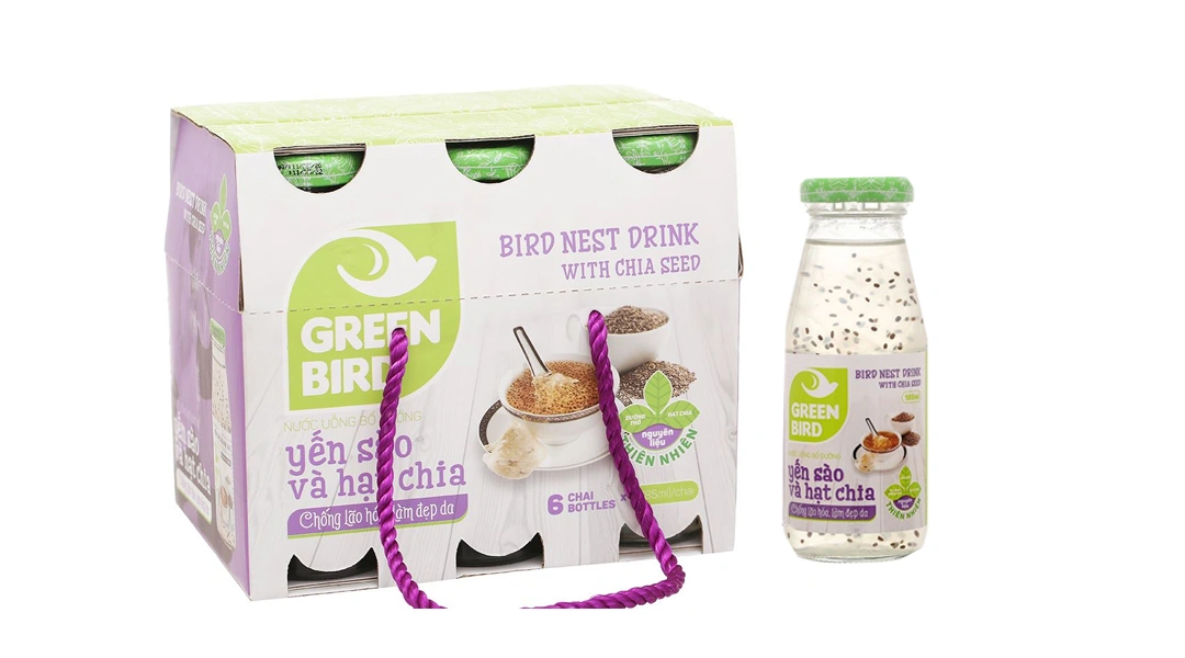 Nước yến sào hạt chia Green Bird chai 185ml - 26