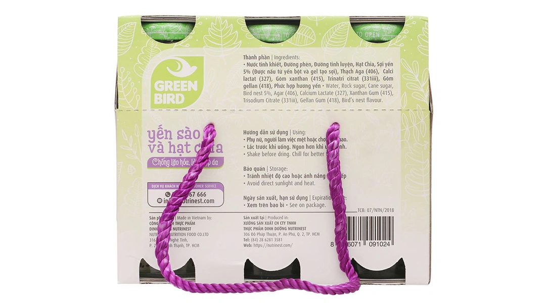 Nước yến sào hạt chia Green Bird chai 185ml - 27