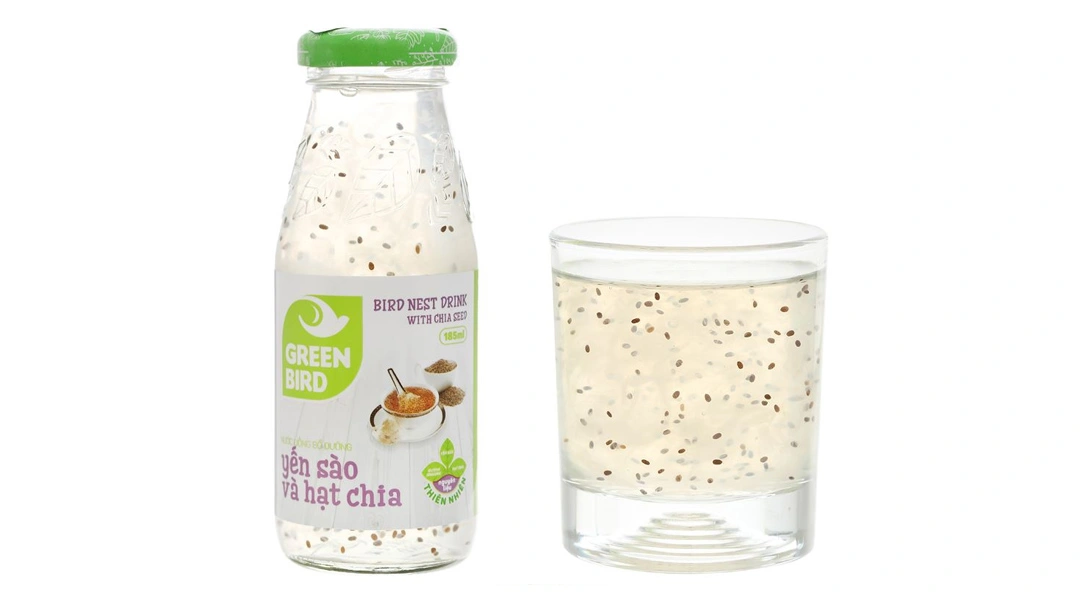 Nước yến sào hạt chia Green Bird chai 185ml - 32