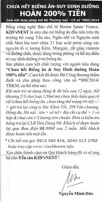 Kids Nest Yến Sào chai 120ml - 6