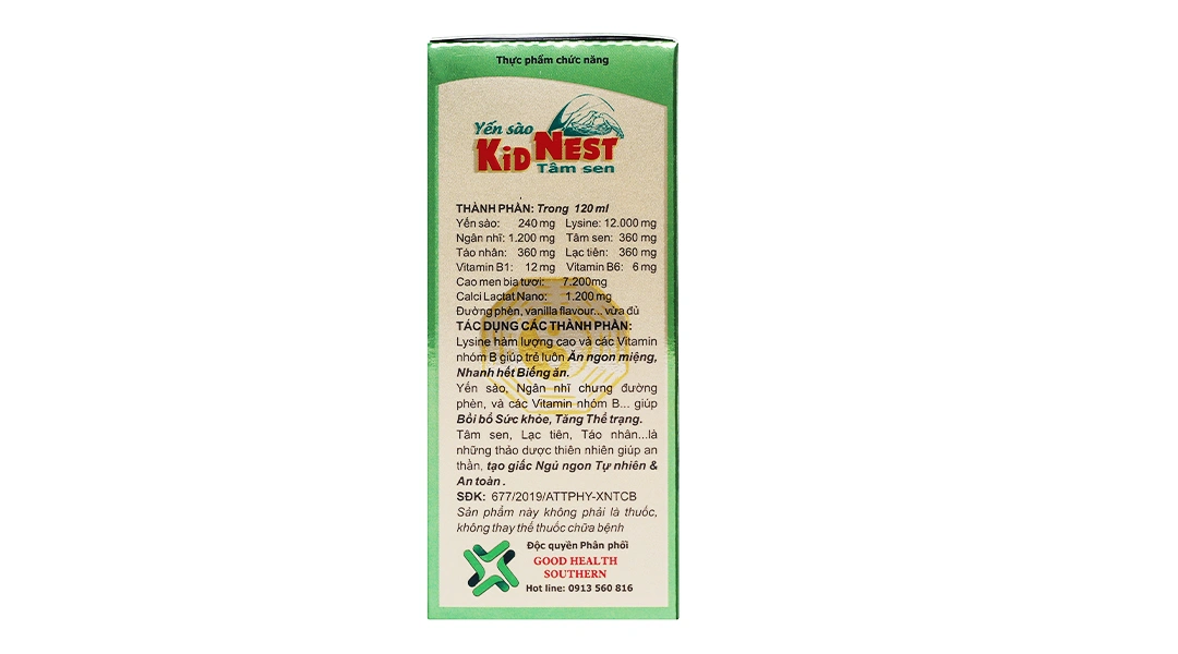 Kids Nest Yến Sào Tâm Sen chai 120ml - 2