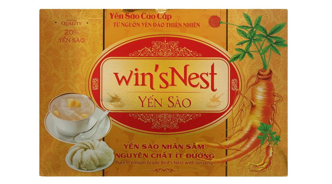 Yến Sào Win'snest Nhân Sâm Nguyên Chất Ít Đường Hộp 420Ml (6 Lọ x 70Ml) - 2