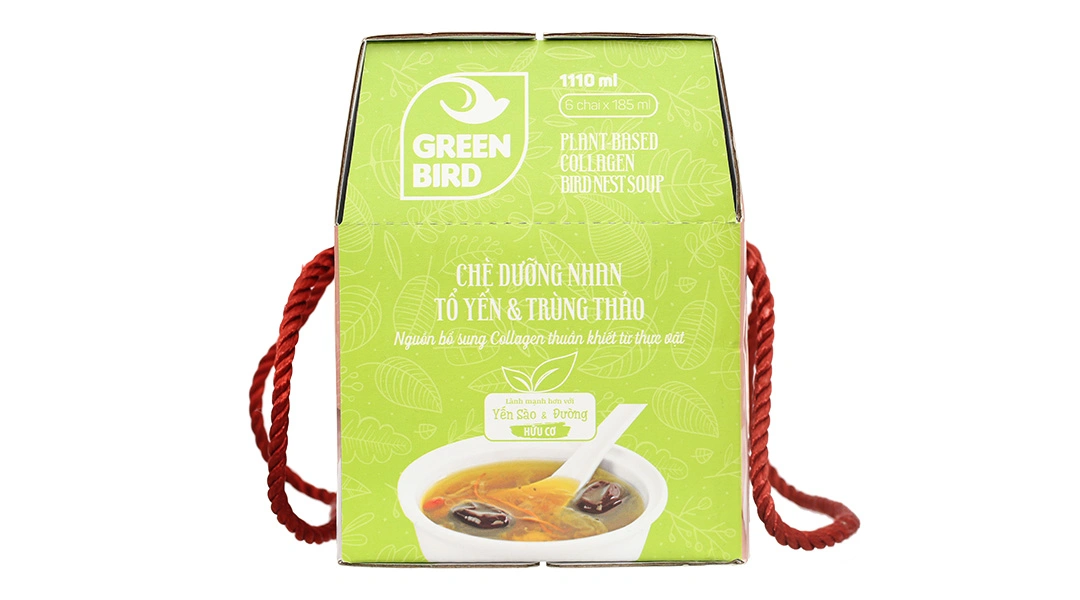 Chè Dưỡng Nhan Tổ Yến Và Trùng Thảo Green Bird Nutrinest lốc 6 chai x 175ml - 8