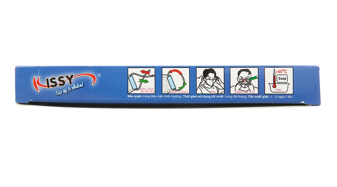 Khẩu trang vải Kissy 3 lớp có họa tiết size M hộp 1 cái - 3