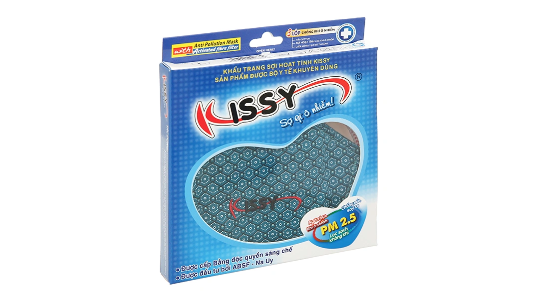 Khẩu trang vải Kissy 3 lớp có họa tiết size M hộp 1 cái - 7