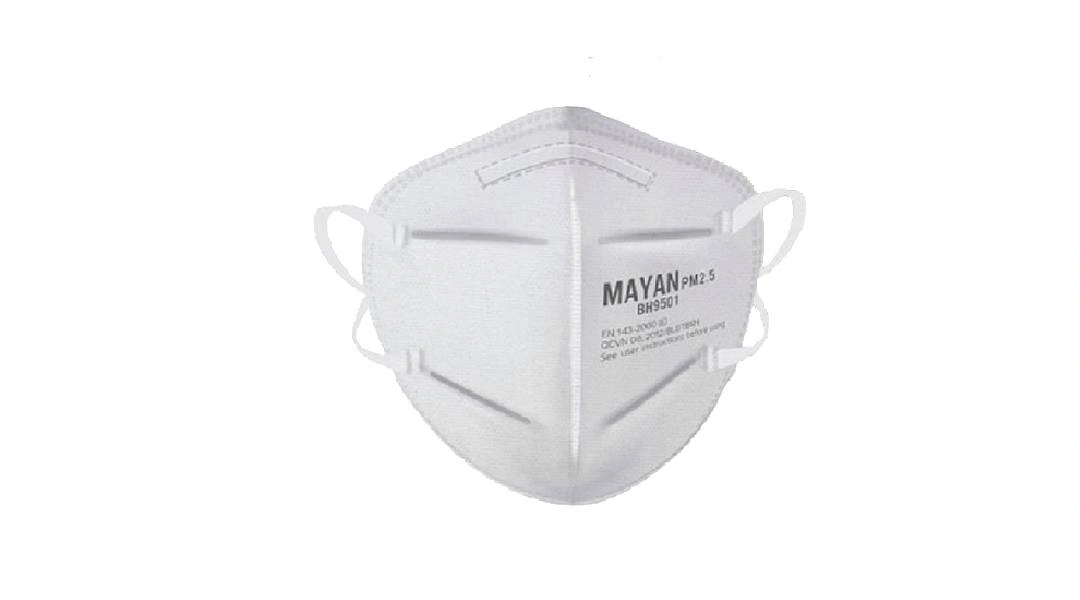 Khẩu trang y tế Mayan N95 PM 2.5 BH 9501 4 lớp màu trắng gói 2 cái - 1