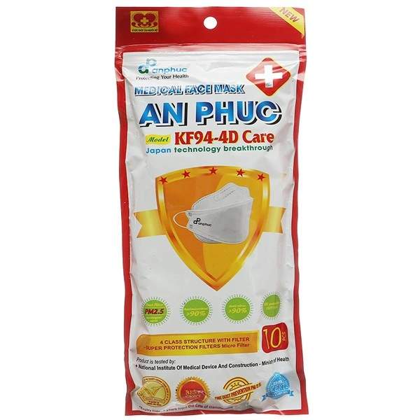 Khẩu trang y tế An Phúc KF94-4D Care màu trắng