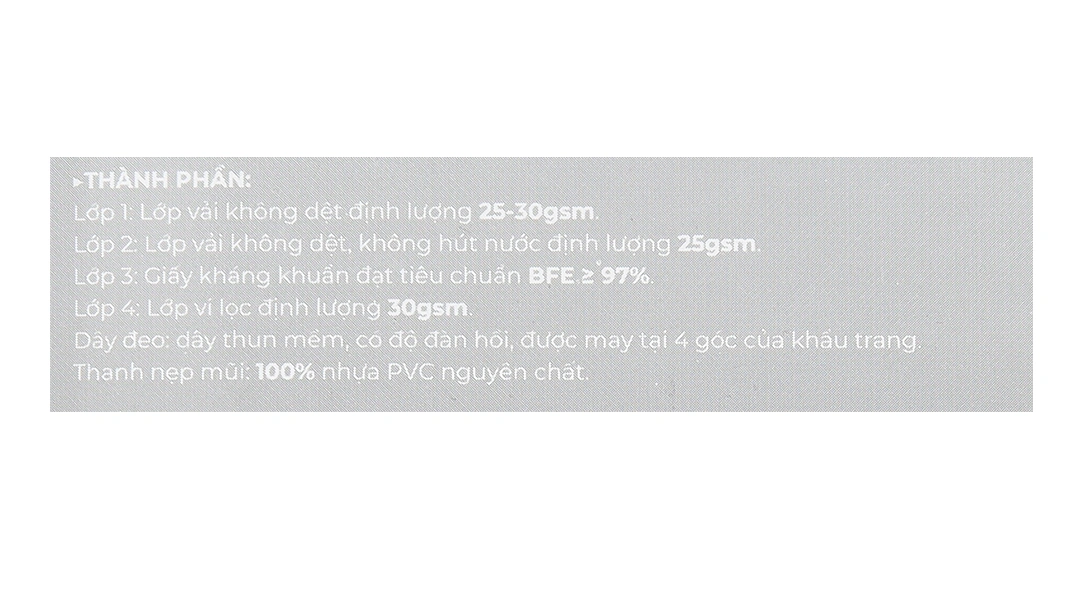 Khẩu trang y tế Mask Care 4 lớp màu xám hộp 50 cái - 4