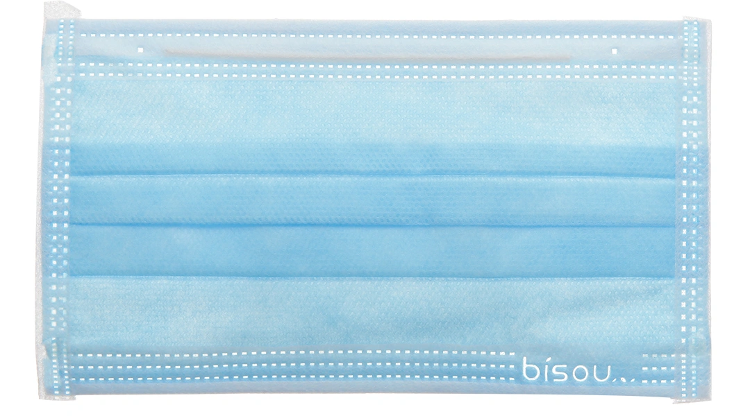 Khẩu trang y tế Bísou 4 lớp màu xanh hộp 50 cái - 4