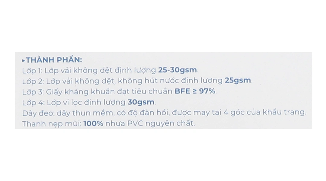 Khẩu trang y tế Mask Care 4 lớp màu xám hộp 50 cái - 11
