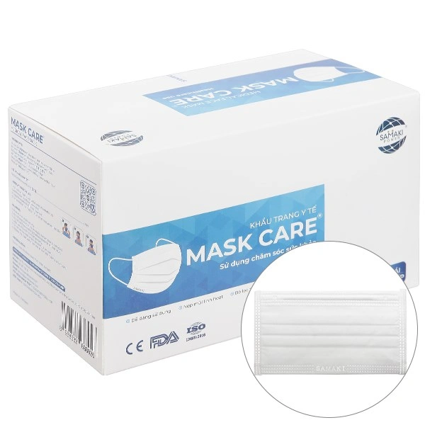 Khẩu trang y tế Mask Care 4 lớp màu trắng