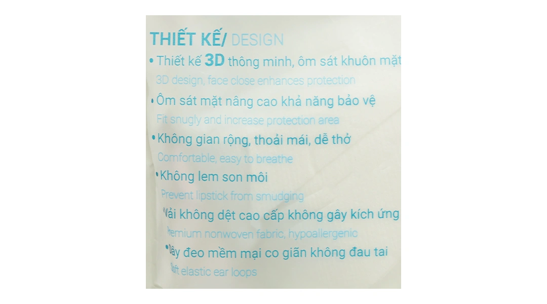 Khẩu trang y tế Bísou 3D Mask màu trắng size M gói 20 cái - 2