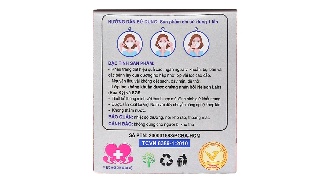 Khẩu trang y tế An Phúc 4 lớp màu trắng hộp 50 cái - 10