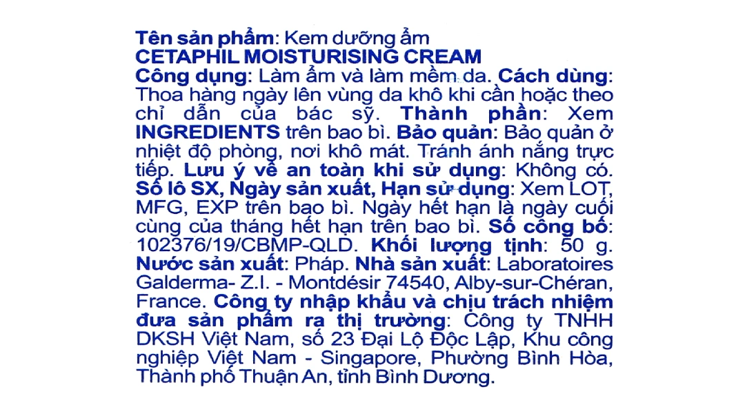 Kem dưỡng ẩm Cetaphil Moisturising làm mềm da tuýp 50g - 16