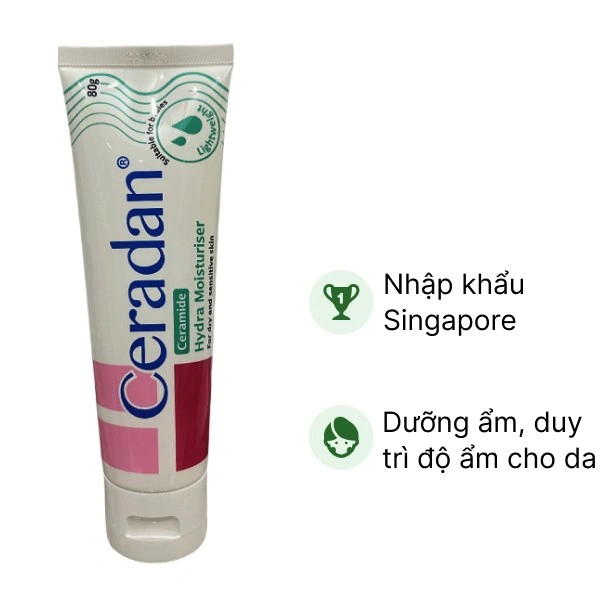 Kem Ceradan Ceramide Hydra Moisturiser duy trì độ ẩm tự nhiên cho da